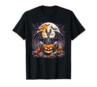 Halloween Vampire Bat Skeleton Creepy Pumpkin Jack o Lantern T-Shirt
