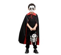 Halloween Vampire Cape Black Red Stand-Up Collar Cape, Felt Masks Dress Up- Adjustable Sizes, Halloween Basket Kids Candy Tote Bucket, Easter halloween Christmas Cloak Fancy Dress Accessory Kit