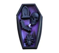 Halloween Vampire Coffin Candles for Home Scented Skeleton Table Centerpiece for Holiday Kitchen Room Desk Farmhouse Tabletop Ornament Decors