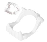 Halloween Vampire Fang Teeth Realistic Fake Fangs For Adults & Kids Reusable Plastic Scary Teeth For Halloween Costume, Cosplay, Party, Horror Theme & Trick Or Treat Props