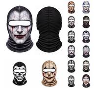 Halloween Vampire Skull Balaclava 3D Print Ski Mask Windproof Face Cover | Scary 3D Realistic Print Balaclava, Spooky Face Neck Cover, Ski Mask for Snowboarding Motorcycle Halloween Cosplay Costume
