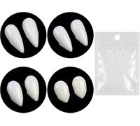 Halloween vampire teeth, masquerade ball decorations, pretending to be a vampire is terrifying and scary, vampire dentures are pranks, 4 Pair Vampire Teeth Fangs