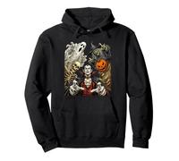 Halloween Vampire Witch Ghost Pumpkin Skeleton Scarecrow Pullover Hoodie