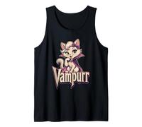 Halloween Vampurr Cute Vampire Black Cat Women Kids Tank Top
