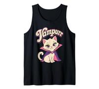 Halloween Vampurr Cute Vampire Black Cat Women Kids Tank Top