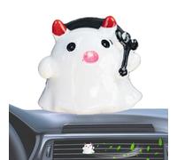 Halloween Vent Air Fresheners - 3D Pumpkin Ghost Fragrance Clip, Car Refresher | Seasonal Aromatherapy Scent, Creepy Automotive Vent Decor, Spooky Ride Accessory for Holiday Driving, Fright Night