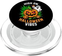 Halloween Vibes Pumpkin Funny Weed Cannabis Marijuana 420 PopSockets PopGrip for MagSafe