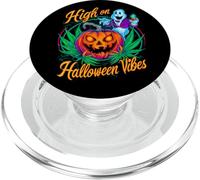 Halloween Vibes Pumpkin Funny Weed Cannabis Marijuana 420 PopSockets PopGrip for MagSafe