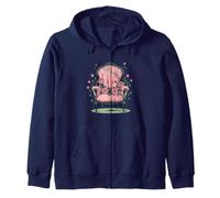Halloween Victorian Chair Spooky Horror Mansion Scary Fun Zip Hoodie