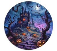 Halloween Village 1000 Piece Animation Jigsaw Puzzles 100% Recycled Cardboard Beautiful Decoration for Adults And Kids 1000pcs (67.5x67.5cm)