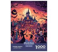 Halloween Village 1000 Piece Jigsaw Puzzles for Adults And Kids with Extra Fun Challenges Home Decoration Premium Box Packaging 70x50cm/1000pcs