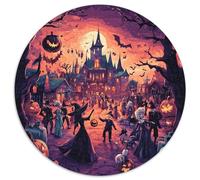 Halloween Village 1000 Pieces Jigsaw Puzzles For Adults Family Challenge Toys Stress Relieving Entertainment Cultivate The Spirit of Teamwork for Men, Women, Elders, Seniors 1000pcs (67.5x67.5cm)