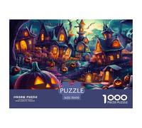 Halloween Village 1000 Pieces Premium Jigsaw Age 14+ for Adults Quirky, Abstract Design, Home Decoration, Educational, Challenging 70x50cm/1000pcs