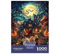 Halloween Village 1000 Pieces Premium Jigsaw for Adults Cool Collage Effect, Fun Details, Educational, Challenging 70x50cm/1000pcs