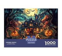 Halloween Village 1000 Pieces Premium Jigsaw for Adults Cool Collage Effect, Fun Details, Educational, Challenging Puzzle Games 70x50cm/1000pcs