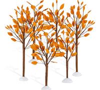 Halloween Village Accessories Mini Tree Ornament Autumn Winter Artificial Tree Display Small Bare Branch Trees Fall Fake Branches Tabletop Tree for Home Office Festival Decor, 3 Sizes(Yellow)