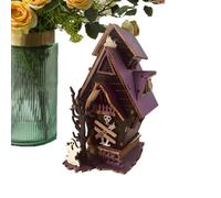 Halloween Village Houses Lighted Rustic 3D Horror Bookshelf Centerpiece