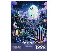 Halloween Village Jigsaw Puzzles for Adults Educational Game The Impossible Challenge 1000 Pieces Difficult Hard Jigsaw Puzzles for Man And Woman with Letters on Back 70x50cm/1000pcs