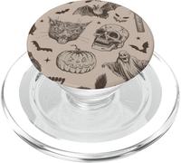 Halloween Vintage Witchy Aesthetic Cute Retro Graphic PopSockets PopGrip for MagSafe