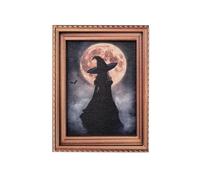 Halloween Vintage Wooden Refrigerator Magnets,Horror Decorations for Haunted Houses,Cars and Doors,Wooden Photo Frames with Ghost and Horror Art,Vintage (3A)