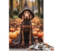 Halloween Vizsla Puzzle Fun Premium Cardboard Jigsaw Puzzle for Adults Teen Easter Gifts 1000pcs (26x38cm)