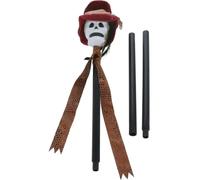 Smiffys Voodoo Cane, Black with Skull, 112cm/44in, Halloween Fancy Dress Accessory, Voodoo Woman Dress Up Accessories