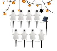 Halloween Walkway Lights - Solar Ghost Trail Lights | LED Solar Lights for Halloween | Bright Halloween Ghost Decorations Z Outdoor Halloween Lights for Gardens | P