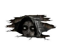 Halloween Wall Decal PVC 3D Hole Illusion for Floors | Self Adhesive, Removable Horror Style, Party and Office Hallway Use, Tile Surfaces, 1 X Decal