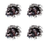 Halloween Wall Decals 3D Scary Realistic Stickers Bloody Dark Creatures Decoration for Walls Living Room Horror Party