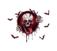 Halloween Wall Stickers, Creepy Skull Art, Spooky Bat Decoration