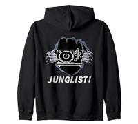 Halloween Ware Wolf Tear Drum And Bass Rave Costume Junglist Zip Hoodie