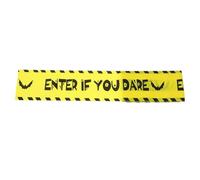 Halloween Warning Tape - 9 Meters of Scary Warning Props, Suitable for Haunted Houses, Zombie Parties, and Scary Area Displays. (Yellow)