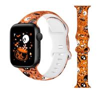 Halloween Watch Band Compatible with Apple Watch Band 38mm 40mm 41mm 42mm 44mm 45mm 49mm 46mm,Cute Halloween Watch Strap Compatible with iWatch Apple Watch Series 10 9 Ultra 8 7 6 5 4 3 2 1 SE Women