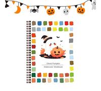Halloween Watercolor Workbook, Halloween Ghost Pumpkins Watercolour Paint Set for Kids, Beginner-Friendly Water Color Book, Funny Art Crafts Painting Supplies for Teens, Adults