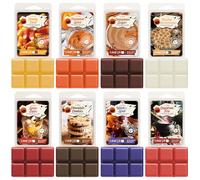 Halloween Wax Melts, SNOWSEN Scented Soy Wax Cubes, Strong Autumn Scent Wax Melts Tarts for Wax Warmer- Cinnamon Sugar, Chocolate Cookies,Pumpkin Spice, Cauldron Fire, Candy Corn, Spice Cider and More
