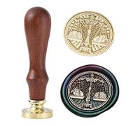 Halloween Wax Seal Stamp - Ychostamp Scale Sealing Wax Stamp, Terror Heart & Brain Brass Seal with Handle for Spooky Envelope, Party Invitation