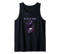 Halloween We Fly At Dawn Goth Raven Crow Skull Tank Top
