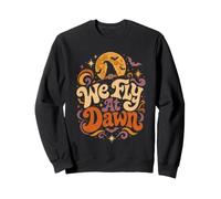 Halloween We Fly At Dawn Witches Hat Womens Sweatshirt