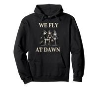 Halloween We Fly At Dawn Witches Matching Group Womens Pullover Hoodie