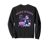 Halloween We Fly At Dawn Witches Matching Group Womens Sweatshirt