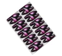 Halloween Wearable Almond Shaped Art Short Glittering Designs Easy Stick on Manicure for Women Full Covers Artificial