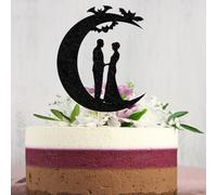 Halloween wedding Cake Topper - Halloween Horror Party, Zombie Vampire Bloody Happy Halloween, Death Themed Party, Killer Birthday Cake Decorating Supplies (wedding)