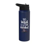 Halloween Wedding This Witch is Gettin' Hitched Funny Bride Stainless Steel Insulated Water Bottle