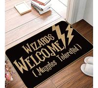 Halloween Welcome Door Mat Funny Wizards Personalized Monogram,Living Room Kitchen Floor Mat Home Halloween Indoor Outdoor Decoration 30X18 Inch