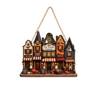 Halloween Welcome Door Sign 20x16.2cm Pumpkin Ghost Cottage