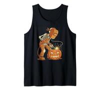 Halloween Welding Skeleton Carving Pumpkin Humor Design Tank Top