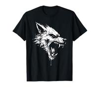 Halloween Werewolf Black Aggressive Wolf Vintage Spooky T-Shirt