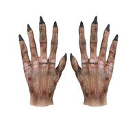 Halloween Werewolf Gloves Horrible Latex Skeleton Gloves Realistic Devil Ghost Zombie Claw Handwear Scary Monster Hands Outfit Halloween Haunted House Masquerade Accessories Prop