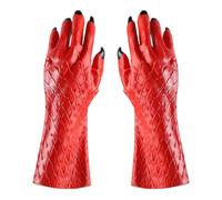 Halloween Werewolf Gloves Horrific Fancy Dress Animal Claws Gloves Latex Monster Wolf Paw Gloves Hands Claws Gloves Demon Zombie Devil Beast Dress Up Gloves Halloween Cosplay Hand Costume Prop