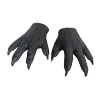 Halloween Werewolf Gloves Latex Wolf Claws Hand Gloves Horror Animal Paw Mittens Gothic Demon Zombie Devil Handwear Scary Hairy Hands Cosplay Fancy Dress Up Party Stage Costume Props Spook House Decor